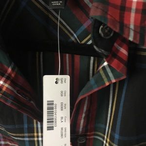 JCrew button down steward shirt Tartan plaid